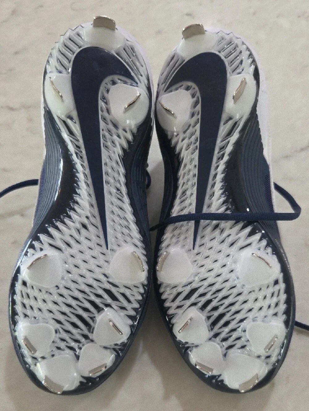 Nike Kids Navy and White Lace-Up Sneakers